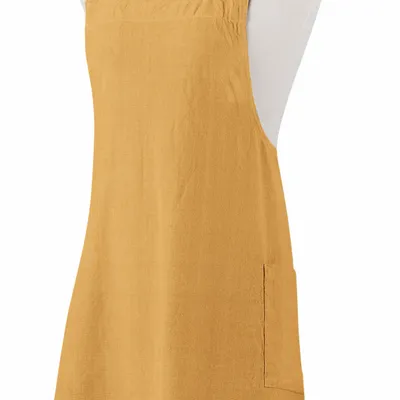 Aprons - Recycled Japanese Kitchen Apron Haru Cannelle 78 X 100 - MAISON VIVARAISE - SDE VIVARAISE WINKLER