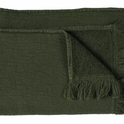 Bath towels - Set of 2 guest towels Luna Kale 30 X 50 - LA CERISE SUR LE GATEAU