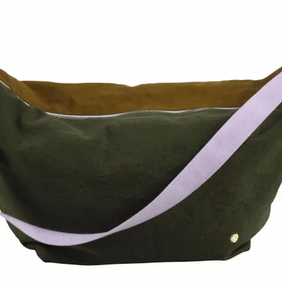 Bags and totes - Half-moon bag Tricolo Kale Nuts 53 X 28 X 12 - LA CERISE SUR LE GATEAU