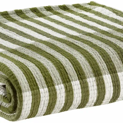 Throw blankets - Calista Throw Olive 137 X 180 - MAISON VIVARAISE - SDE VIVARAISE WINKLER