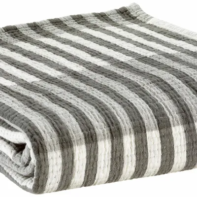 Throw blankets - Throw Calista Cendre 137 X 180 - MAISON VIVARAISE - SDE VIVARAISE WINKLER