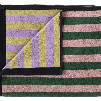 Bath towels - Maxi Bath Sheet Charly Basilic 100 X 160 - LA CERISE SUR LE GATEAU