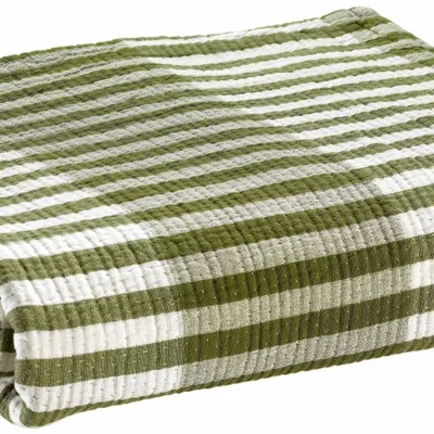 Bed linens - Calista Bedspread Olive 260 X 260 - MAISON VIVARAISE - SDE VIVARAISE WINKLER