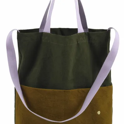 Bags and totes - My City Bag Tricolo Kale Nuts 37 X 35 X 9 - LA CERISE SUR LE GATEAU