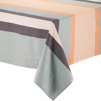 Nappes - Nappe recyclée Yuna enduite Azur 170 x 250 - MAISON VIVARAISE - SDE VIVARAISE WINKLER