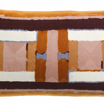 Coussins - Coussin brodé Taho Cuivre 30 x 50 - MAISON VIVARAISE - SDE VIVARAISE WINKLER