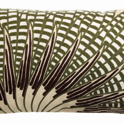 Cushions - Ewan Embroidered Cushion Lin 40 X 65 - MAISON VIVARAISE - SDE VIVARAISE WINKLER