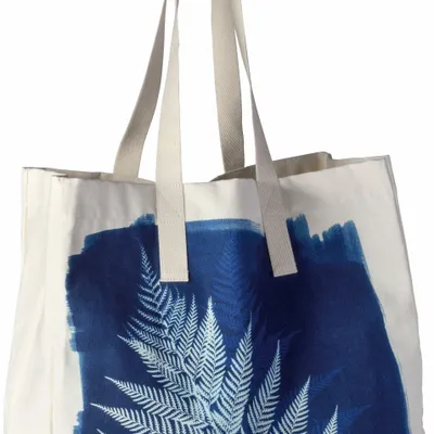 Sacs et cabas - Sac cabas Fougère Bleu 38 x 46 x 18 - LA CERISE SUR LE GATEAU