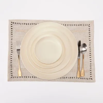 Linge de table textile - Set de 2 sets de table avec cadre - DUMAE