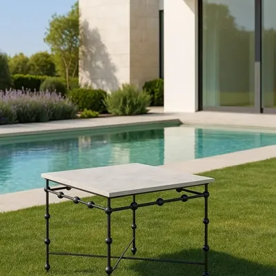 Tables de jardin - Table d’appoint en fer forgé - GUADARTE
