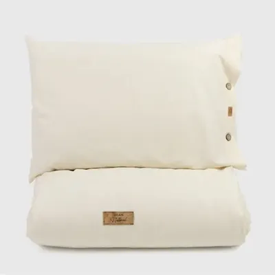 Linge de lit - Parure de lit simple, lumière naturelle, 100 % coton brut - DILIOS