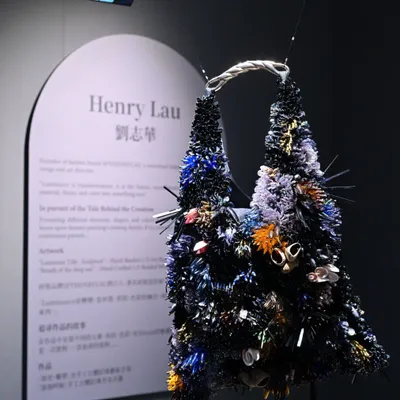 Bags and totes - Luminous Tide · Sculpture — Hand-Beaded 3-D Art Bag - LUMINANCE BY SIMON YAM