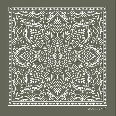 Foulards et écharpes - BANDANA COTON STANLEY HERBE - MONSIEUR CHARLI