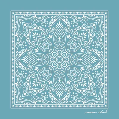 Foulards et écharpes - BANDANA COTON STANLEY TURQUOISE - MONSIEUR CHARLI