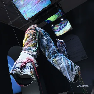 Apparel - “Âme” Embellished Denim Trousers - LUMINANCE BY SIMON YAM