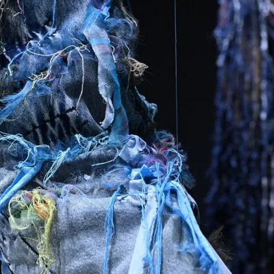 Apparel - “Âme” Embellished Denim Trousers - LUMINANCE BY SIMON YAM