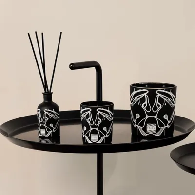 Candles - Black Bolingo Large Scented Candle - Design by BRASS - ARTDECORIS