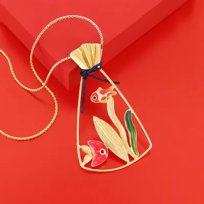 Bijoux - COLLIER BOCAL COULEUR DORE ROUGE - TARATATA BIJOUX