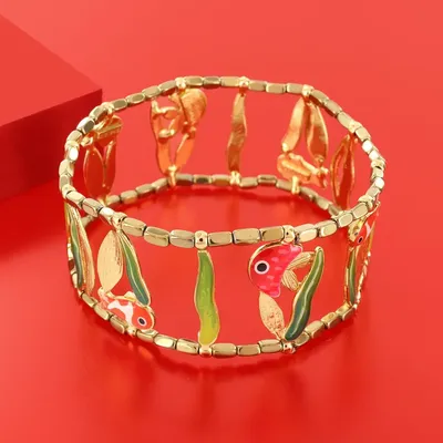 Jewelry - GOLD AND RED JAR BRACELET - TARATATA BIJOUX