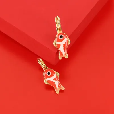 Jewelry - GOLD AND RED JAR SLEEPERS - TARATATA BIJOUX