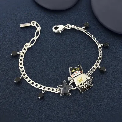 Jewelry - SUPER MEOW BRACELET, SILVER AND BLACK - TARATATA BIJOUX
