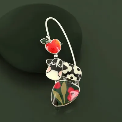 Bijoux - BROCHE PAQUERETTE COULEUR ARGENT MULTI - TARATATA BIJOUX