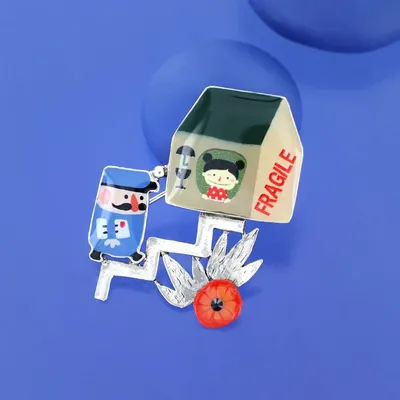 Bijoux - BROCHE PIROUETTE COULEUR ARGENT MULTI - TARATATA BIJOUX