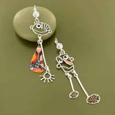 Jewelry - FILIPENDULE SLEEPERS SILVER MULTI COLOR - TARATATA BIJOUX