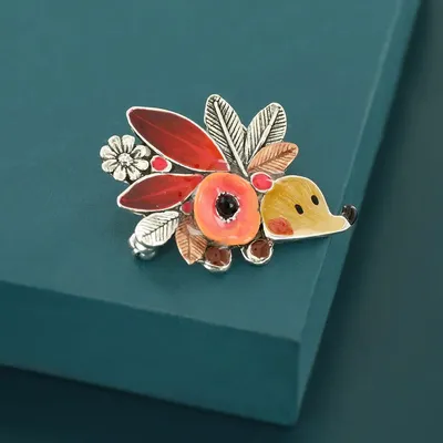 Jewelry - MINI BROOCH, SILVER AND RED COLOUR - TARATATA BIJOUX