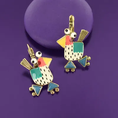 Jewelry - ROLL MY CHICKEN SLEEPERS BRONZE MULTI COLOR - TARATATA BIJOUX