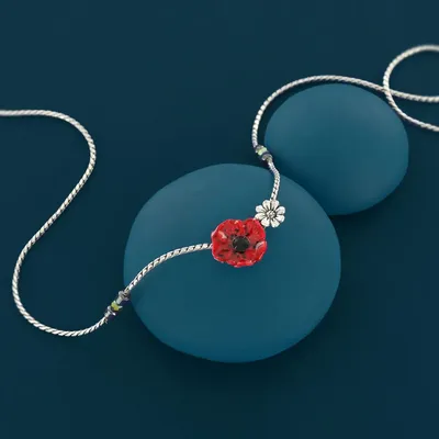 Jewelry - PRETTY POPPY NECKLACE IN SILVER AND RED - TARATATA BIJOUX