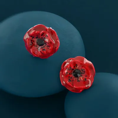 Jewelry - Pretty Poppy Fleas, Silver and Red - TARATATA BIJOUX