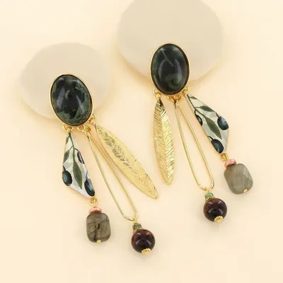 Jewelry - OLIVE CHIPS GOLD COLOR MULTI - TARATATA BIJOUX