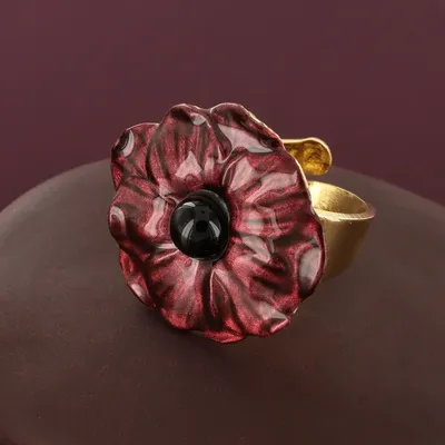 Bijoux - BAGUE CARMEN COULEUR DORE ROUGE - TARATATA BIJOUX