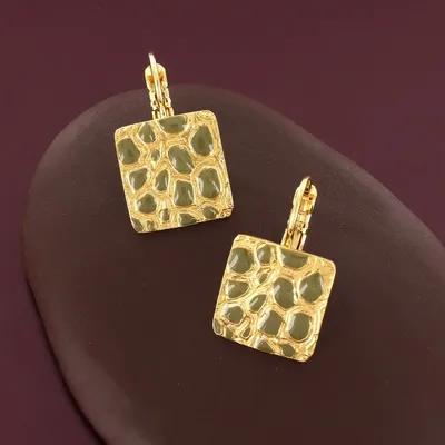 Jewelry - CARMEN SLEEPERS GOLD GREEN - TARATATA BIJOUX