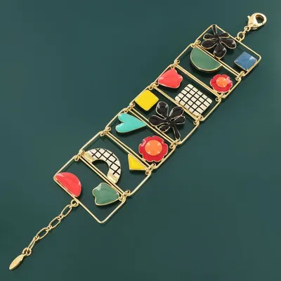 Bijoux - BRACELET ARTY COULEUR DORE MULTI - TARATATA BIJOUX