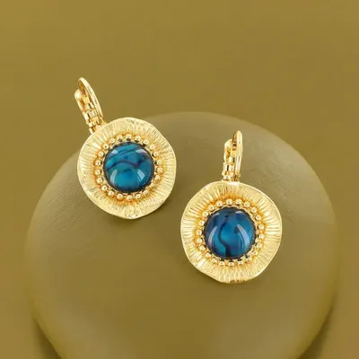 Jewelry - ZEN SLEEPING BED GOLD BLUE - TARATATA BIJOUX
