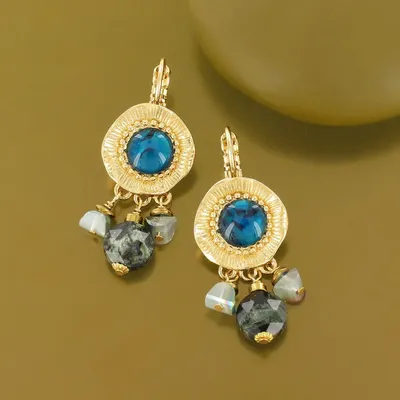 Jewelry - ZEN SLEEPING BED GOLD BLUE - TARATATA BIJOUX