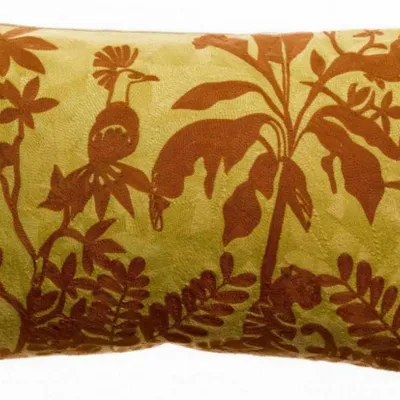 Cushions - Embroidered Cushion Raki Gold 30 X 50 - MAISON VIVARAISE - SDE VIVARAISE WINKLER