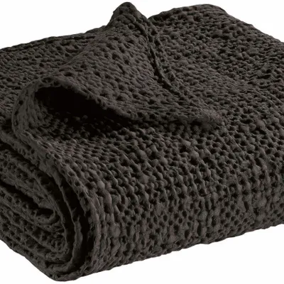Linge de lit - Jeté Tana Carbone 280 x 260 - MAISON VIVARAISE - SDE VIVARAISE WINKLER