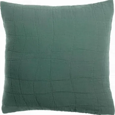 Cushions - Recycled Cushion Titou Vert de gris 45 X 45 - MAISON VIVARAISE - SDE VIVARAISE WINKLER