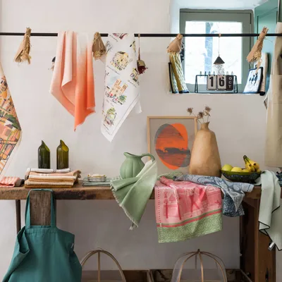 Aprons - Ada Camel 72 x 85" Recycled Cooking Apron - MAISON VIVARAISE - SDE VIVARAISE WINKLER