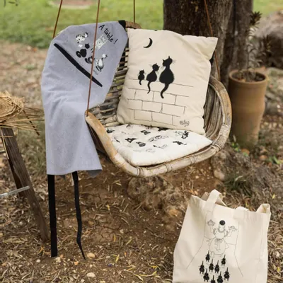 Bags and totes - Dubout À table Shopping Bag Écru 40 X 36 X 16 - MAISON VIVARAISE - SDE VIVARAISE WINKLER