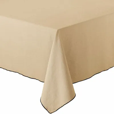Table cloths - Grace Recycled Tablecloth Camel 140 X 140 - MAISON VIVARAISE - SDE VIVARAISE WINKLER