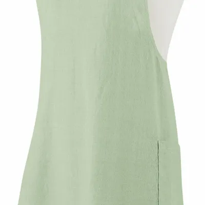 Aprons - Recycled Japanese Kitchen Apron Haru Céladon 78 X 100 - MAISON VIVARAISE - SDE VIVARAISE WINKLER