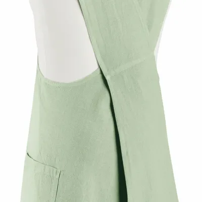Aprons - Recycled Japanese Kitchen Apron Haru Céladon 78 X 100 - MAISON VIVARAISE - SDE VIVARAISE WINKLER