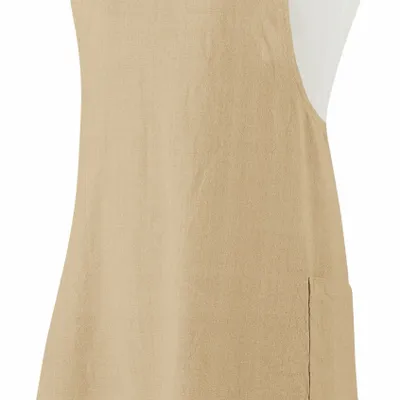 Aprons - Recycled Japanese Kitchen Apron Haru Camel 78 X 100 - MAISON VIVARAISE - SDE VIVARAISE WINKLER