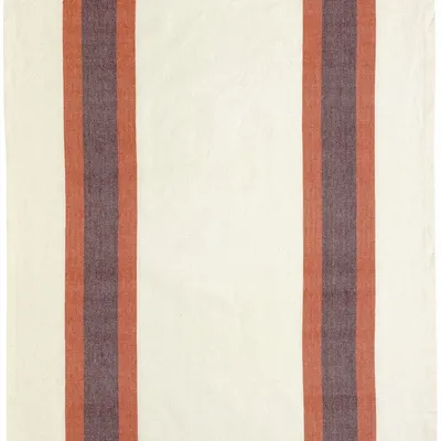 Torchons - Torchon recyclé lavé Yuna Marmelade/naturel 50 x 70 - MAISON VIVARAISE - SDE VIVARAISE WINKLER