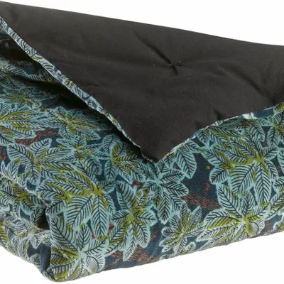 Plaids - Plaid imprimé Ariane Pétrole 135 x 200 - MAISON VIVARAISE - SDE VIVARAISE WINKLER