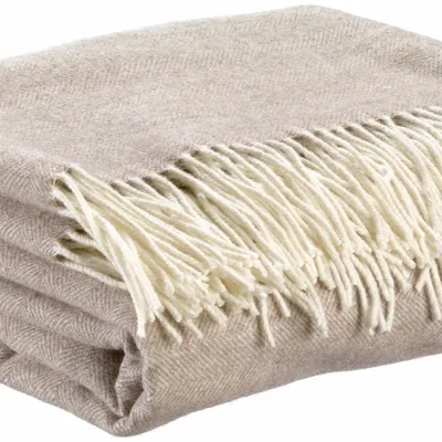 Plaids - Plaid Carina Naturel 130 x 190 - MAISON VIVARAISE - SDE VIVARAISE WINKLER